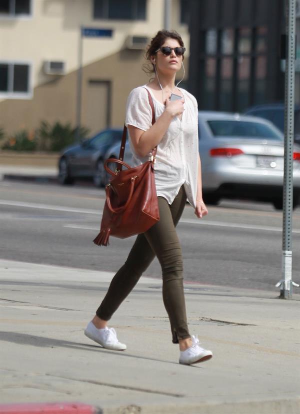 Gemma Arterton enjoys a stroll in Los Angeles on March 30, 2013