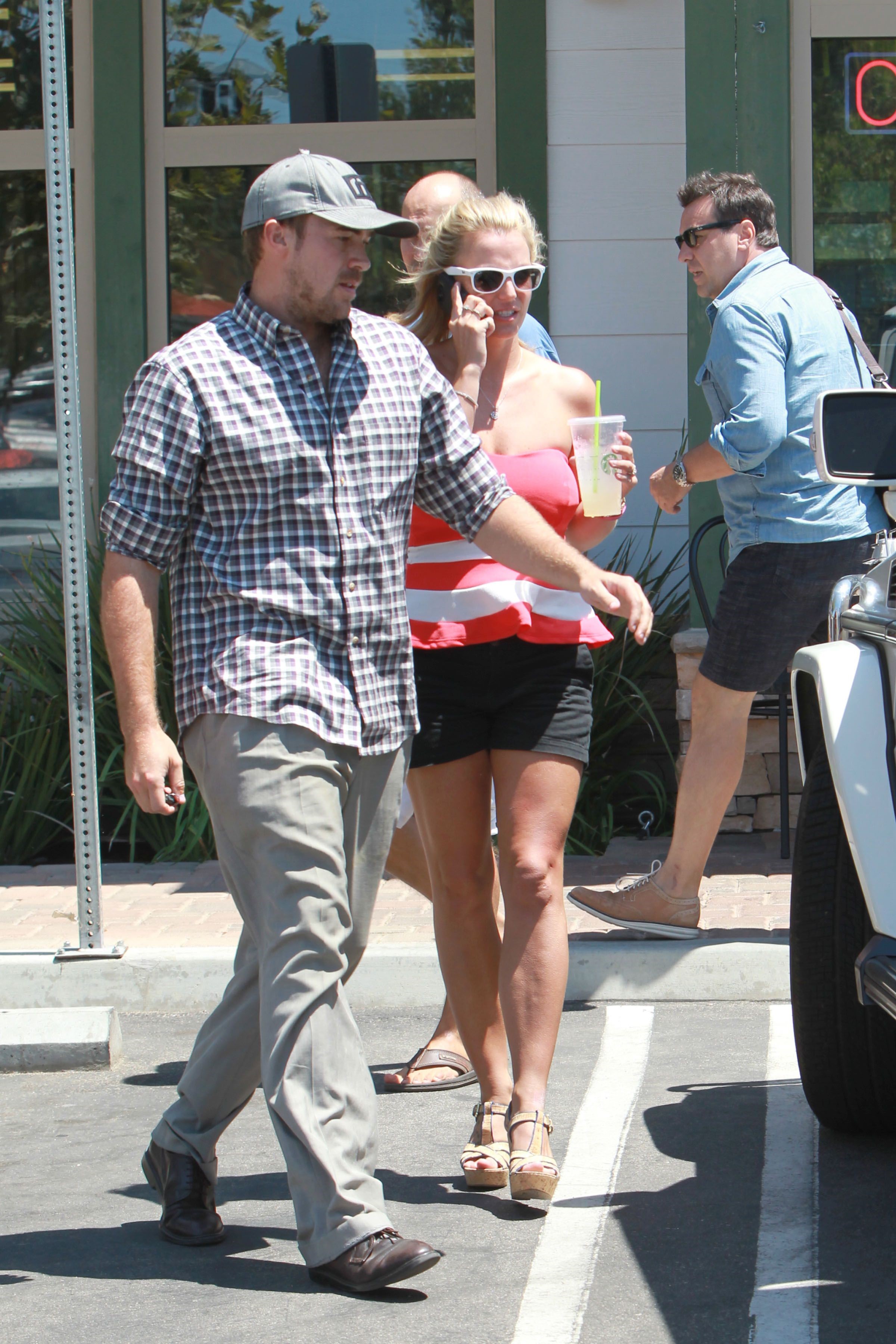 Britney Spears leaving Wild Flour Bakery Cafe on August 11, 2014