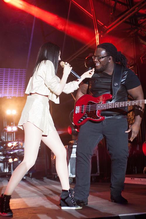 Jessie J performing at Sandown Park Racecourse in Esher, Surrey, England August 7, 2014