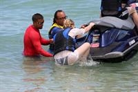 Chloe Grace Moretz candids in a Black Bikini in Miami Beach