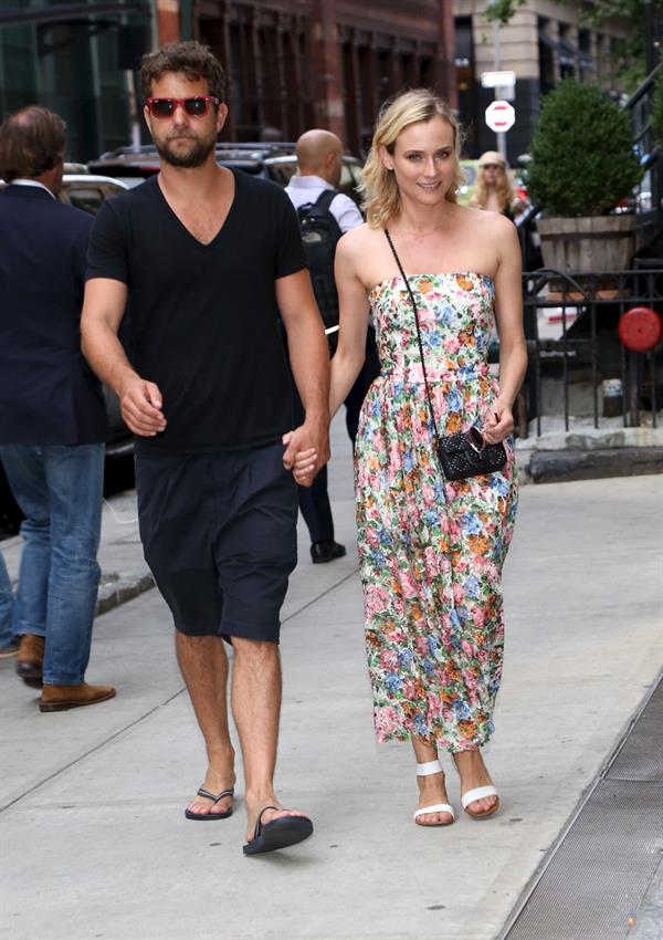 Diane Kruger and Joshua Jackson out and about in New York City August 05, 2014