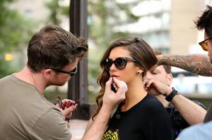 Nina Dobrev visits SiriusXM Studios in New York City on August 4, 2014