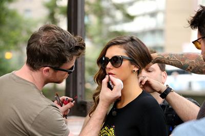 Nina Dobrev visits SiriusXM Studios in New York City on August 4, 2014