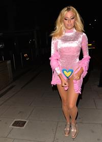 Pixie Lott leaving Freedom Bar in London, England on July 30, 2014