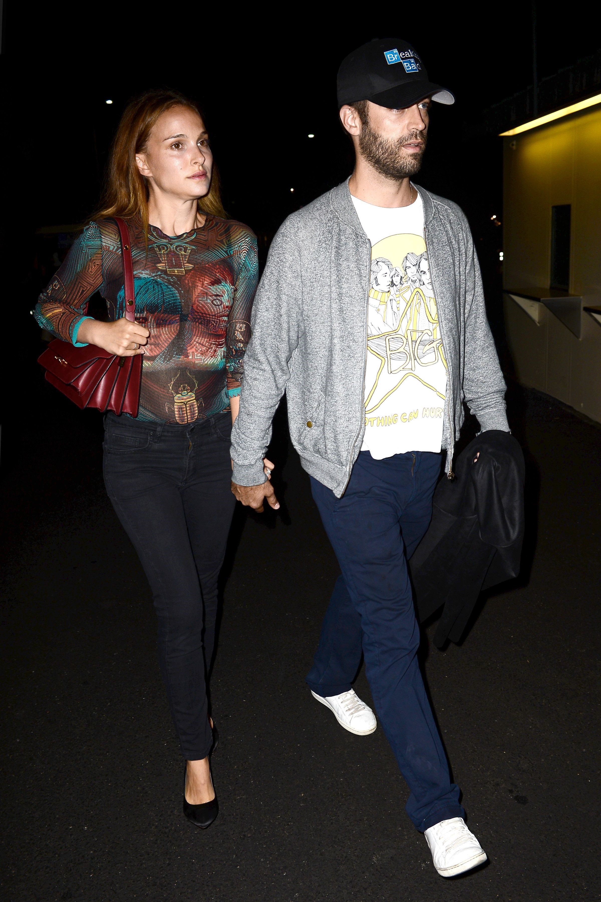 Natalie Portman at Jay Z and Beyonce concert at Rose Bowl August 2, 2014