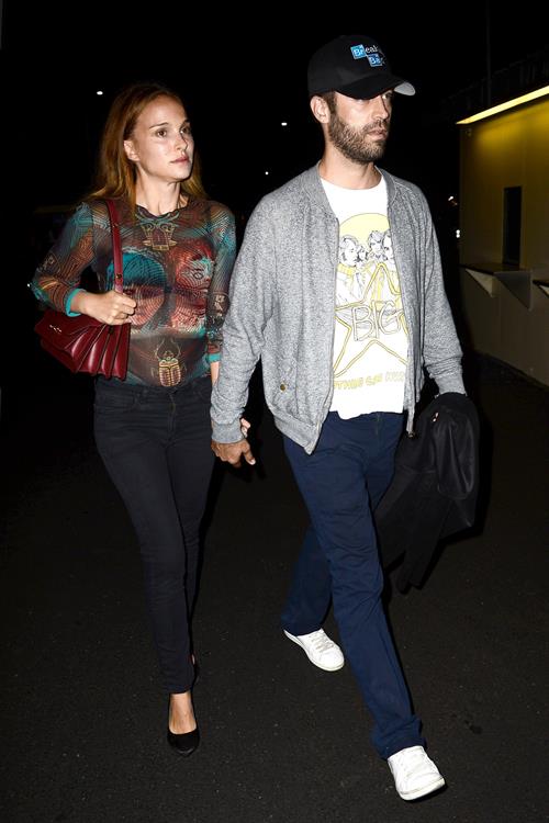 Natalie Portman at Jay Z and Beyonce concert at Rose Bowl August 2, 2014