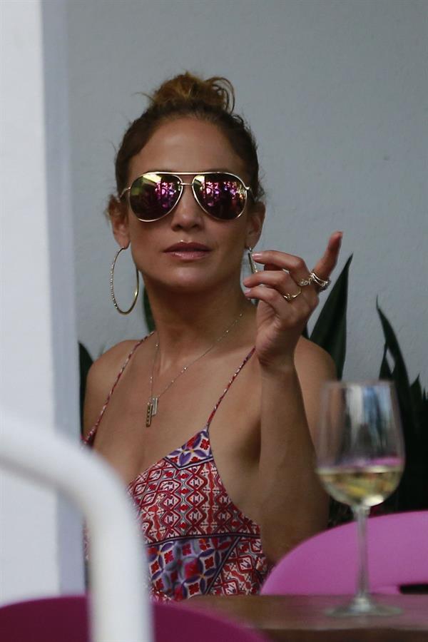 Jennifer Lopez and Leah Remini shopping at Fred Segal in Los Angeles on July 30, 2014