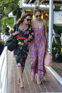 Jennifer Lopez and Leah Remini shopping at Fred Segal in Los Angeles on July 30, 2014