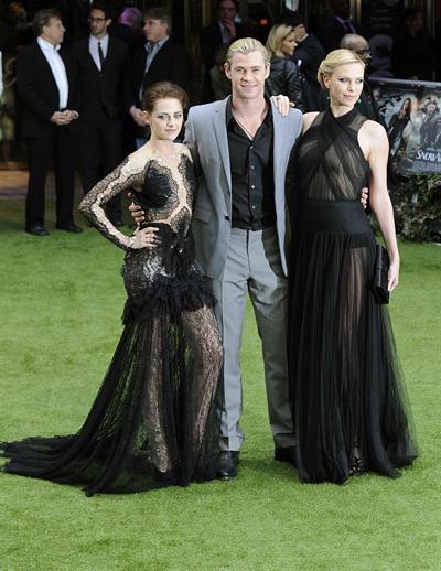 Charlize Theron and Kristen Stewart at the  Snow White And The Huntsman  World Premiere, May 14, 2012