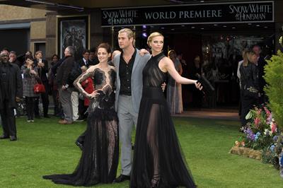 Charlize Theron and Kristen Stewart at the  Snow White And The Huntsman  World Premiere, May 14, 2012