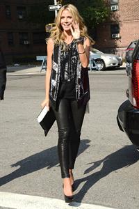 Heidi Klum arriving at BCBG Max Azria Show in New York City on September 5, 2013