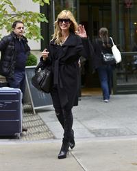 Heidi Klum leaves her hotel in New York City on November 1, 2013