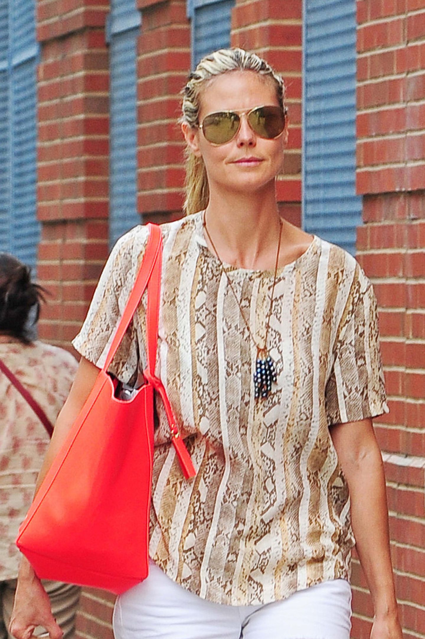 Heidi Klum shopping with her Mom Erna Klum in NYC on June 24, 2013