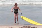 Helen Hunt wearing a swimsuit on the set of 'Ride' in LA August 5, 2013 