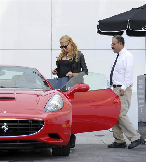 Paris Hilton shops at Chanel in LA October 25-2013  