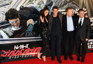 Paula Patton attends Mission: Impossible Ghost Protocol premiere in Tokyo, Japan, Dec 1, 2011