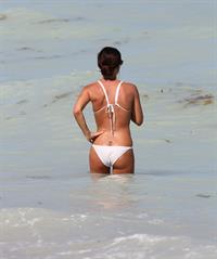 Gabrielle Anwar bikini candids on the beach in Miami 10/5/12 