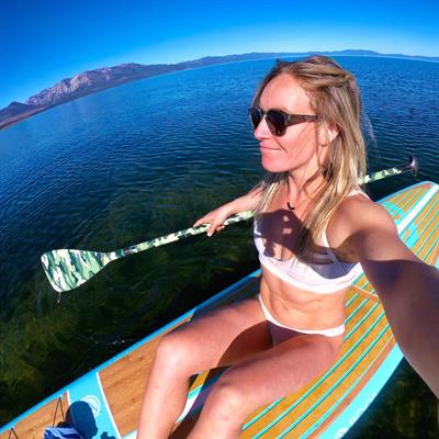 Jamie Anderson in a bikini