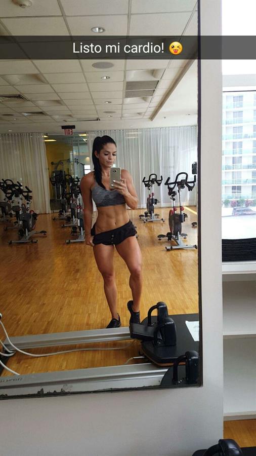 Michelle Lewin in a bikini