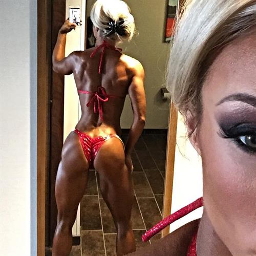 Noemi Olah in a bikini taking a selfie