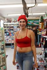 Sidney Alexis Topless in a Store