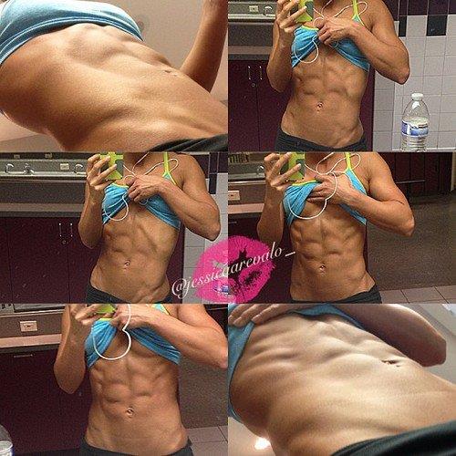 Jessica Arevalo in a bikini taking a selfie
