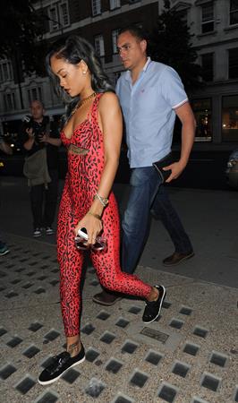 Rihanna - Shows off her toned physique in London in a $198 Adidas Originals Opening Ceremony (19.07.2013) 