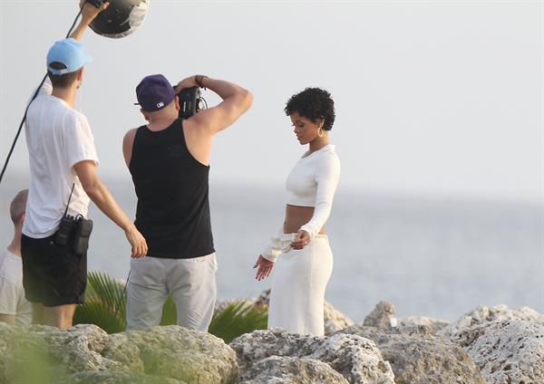 Rihanna poses on a photoshoot in Barbados - August 4, 2013 