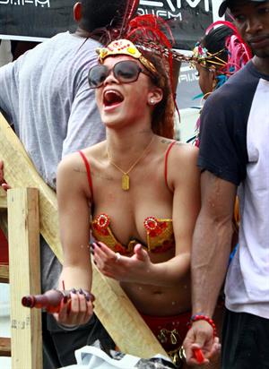 Rihanna - Kadooment parade in Barbados 8/1/11  