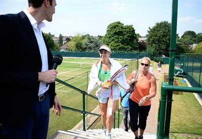 Sabine Lisicki During a Practice Session Wimbledon Lawn Tennis Championships in London 05.07.13 
