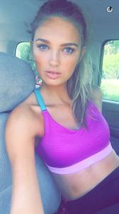 Romee Strijd taking a selfie
