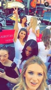 Romee Strijd taking a selfie