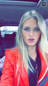 Romee Strijd taking a selfie