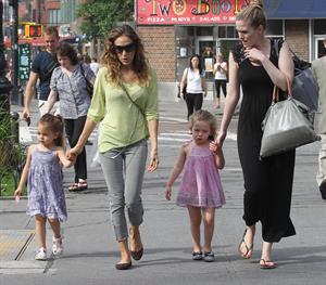 Sarah Jessica Parker Takes a stroll with her twins around the West Village in New York City (May 21, 2013) 