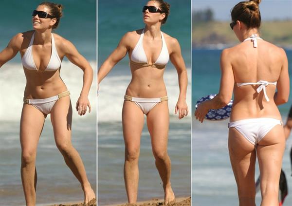 Jessica Biel in a bikini - ass