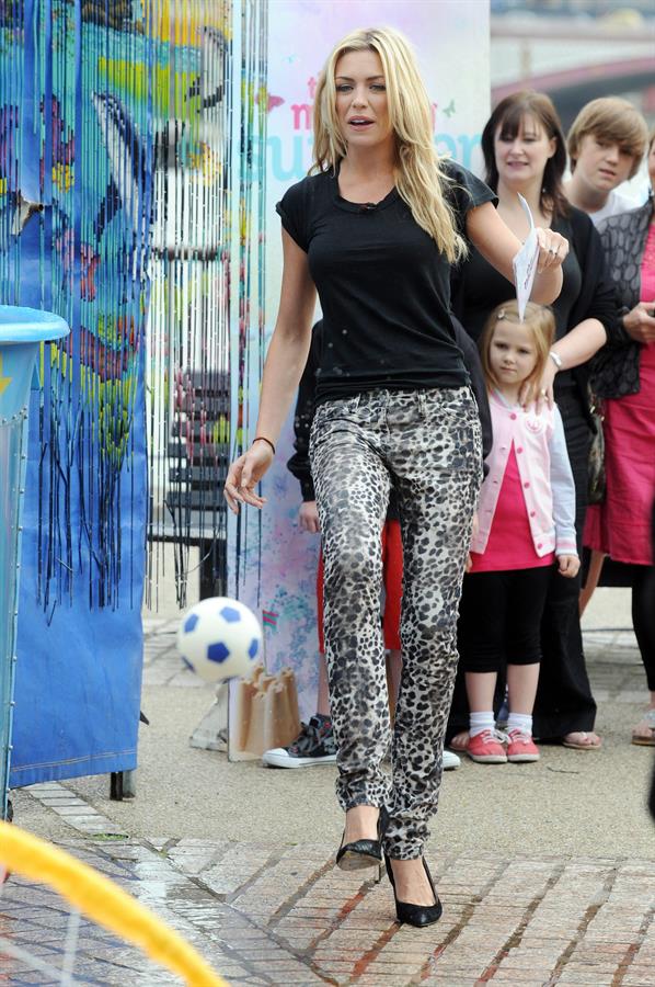 Abigail Clancy this morning set at the London studios on July 26, 2011