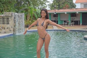 Penellope Bikini Pictures Penellope Relaxing By The Pool
