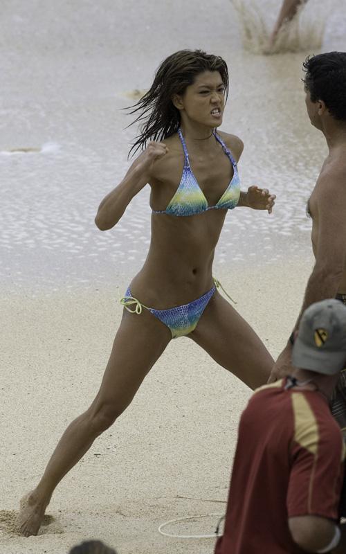 Grace Park in a bikini