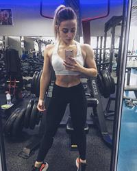 Anastasiia Dobrosol taking a selfie