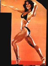 Rachel McLish in a bikini