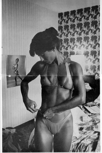 Rachel McLish in a bikini