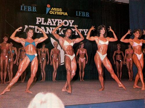 Rachel McLish in a bikini