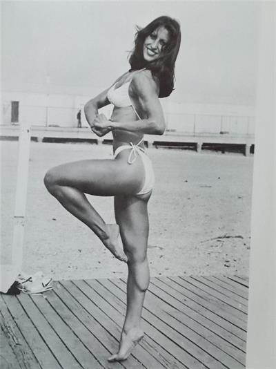 Rachel McLish in a bikini