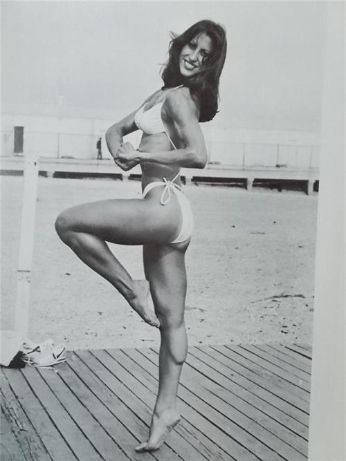 Rachel McLish in a bikini