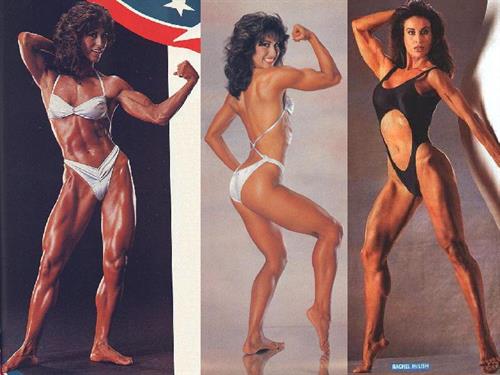 Rachel McLish in a bikini