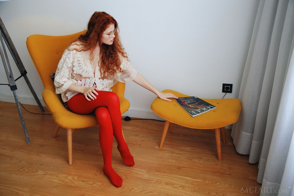 HD wallpaper: Heidi Romanova, women, redhead, house, room, chair, blouse | Wallpaper Flare