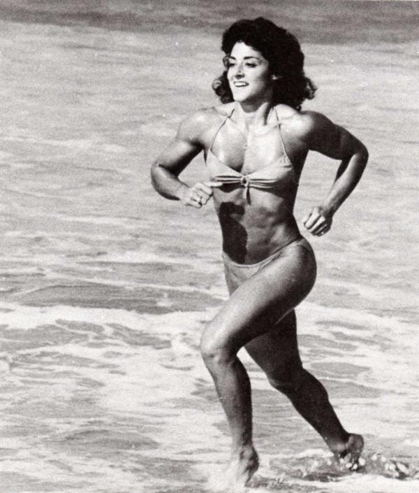 Laura Combes in a bikini