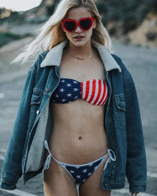 Marie Tomas in a bikini