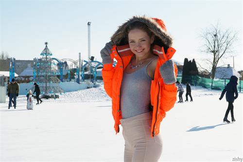 Faina Bona in a Jacket