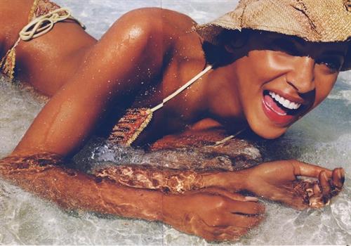 Noémie Lenoir in a bikini